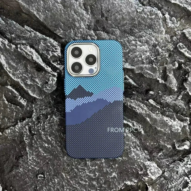 Coque en fibre de carbone pour IPhone avec chargement sans fil