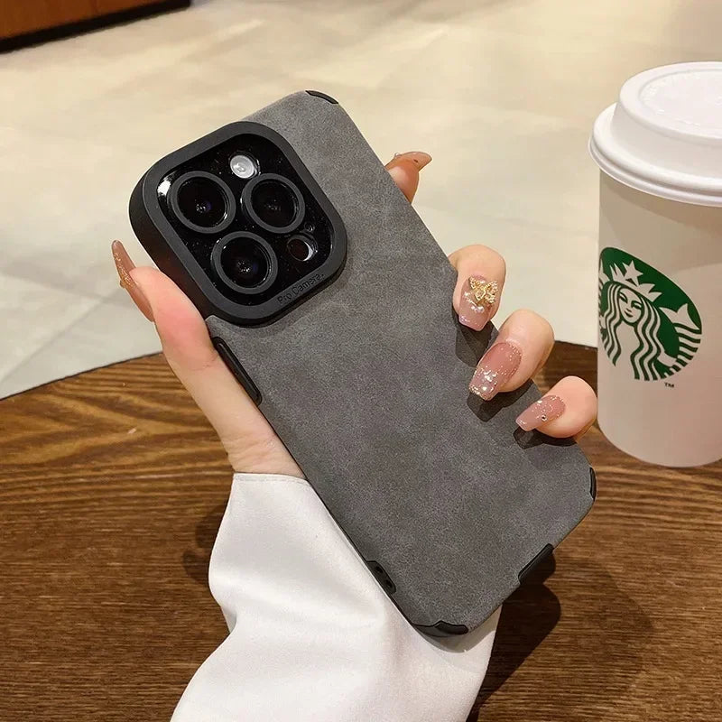 Coque iPhone effet velours