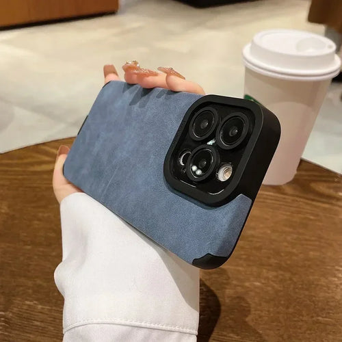 Coque iPhone effet velours